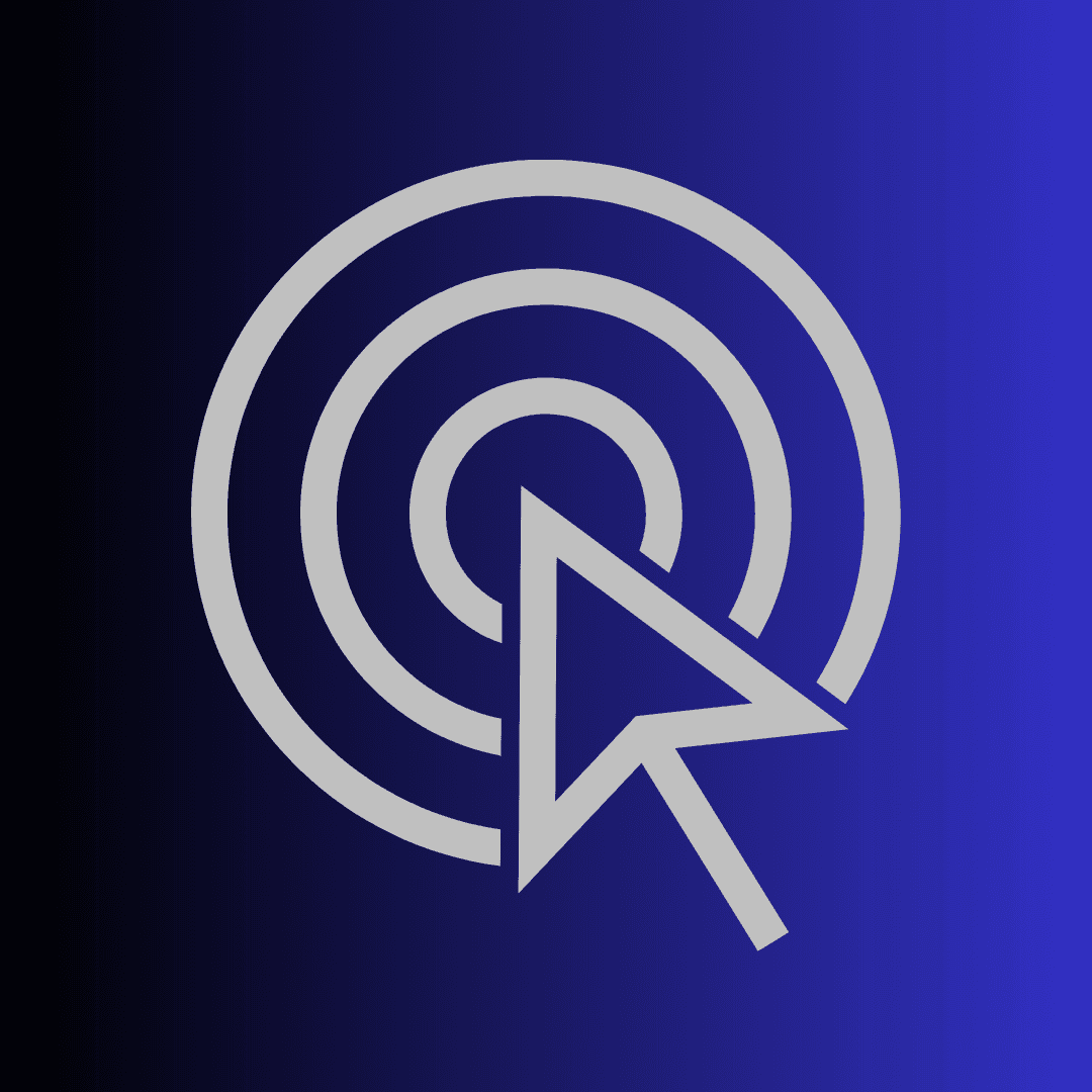 blue gradient background with bullseye and cursor